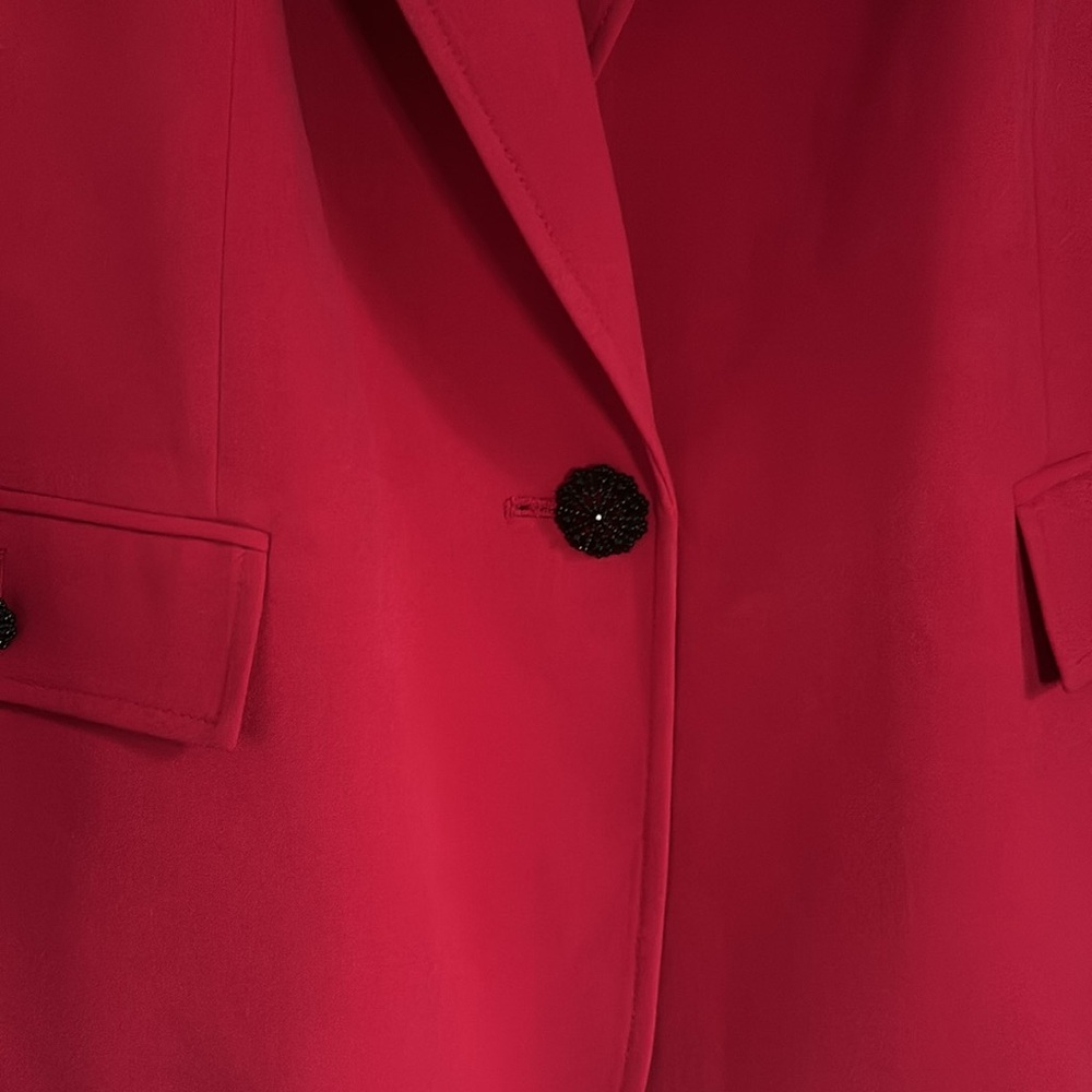 Nine West Plus Size Hip Length Red Blazer Size 2x - Picture 6 of 6